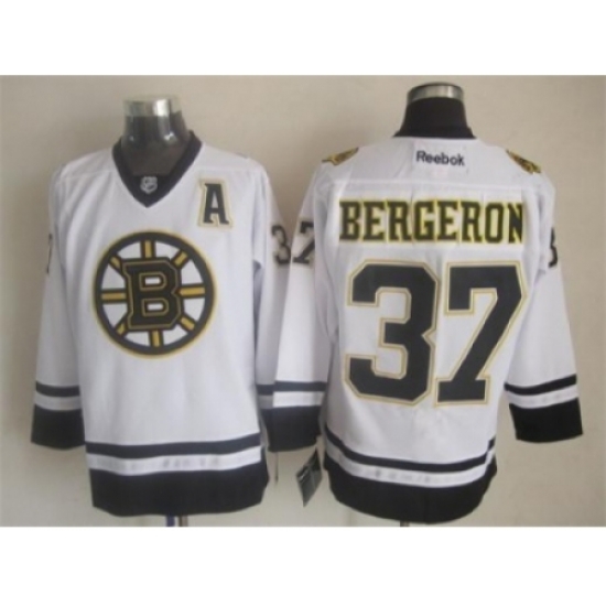 NHL Boston Bruins #37 Patrice Bergeron White Fashion Stitched Jerseys NHL Boston Bruins #37 Patrice Bergeron White Fashion Stitched Jerseys