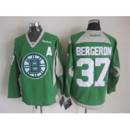 NHL Boston Bruins 37 Patrice Bergeron green jerseys NHL Boston Bruins 37 Patrice Bergeron green jerseys