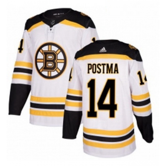 Womens Adidas Boston Bruins 14 Paul Postma Authentic White Away NHL Jersey Womens Adidas Boston Bruins 14 Paul Postma Authentic White Away NHL Jersey