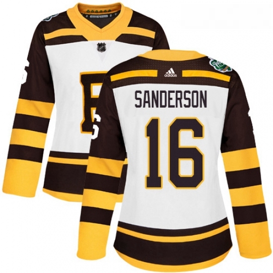 Womens Adidas Boston Bruins 16 Derek Sanderson Authentic White 2019 Winter Classic NHL Jersey Womens Adidas Boston Bruins 16 Derek Sanderson Authentic White 2019 Winter Classic NHL Jersey