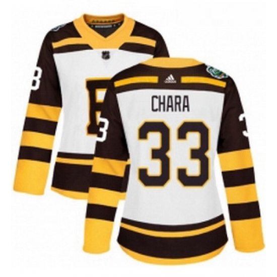 Womens Adidas Boston Bruins 33 Zdeno Chara Authentic White 2019 Winter Classic NHL Jersey Womens Adidas Boston Bruins 33 Zdeno Chara Authentic White 2019 Winter Classic NHL Jersey