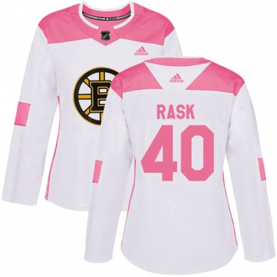 Womens Adidas Boston Bruins 40 Tuukka Rask Authentic WhitePink Fashion NHL Jersey Womens Adidas Boston Bruins 40 Tuukka Rask Authentic WhitePink Fashion NHL Jersey