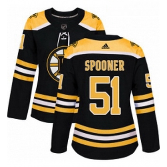 Womens Adidas Boston Bruins 51 Ryan Spooner Authentic Black Home NHL Jersey Womens Adidas Boston Bruins 51 Ryan Spooner Authentic Black Home NHL Jersey