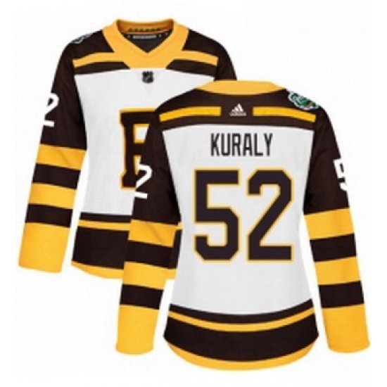 Womens Adidas Boston Bruins 52 Sean Kuraly Authentic White 2019 Winter Classic NHL Jersey Womens Adidas Boston Bruins 52 Sean Kuraly Authentic White 2019 Winter Classic NHL Jersey