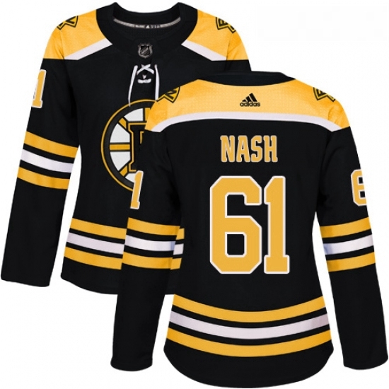 Womens Adidas Boston Bruins 61 Rick Nash Authentic Black Home NHL Jersey Womens Adidas Boston Bruins 61 Rick Nash Authentic Black Home NHL Jersey