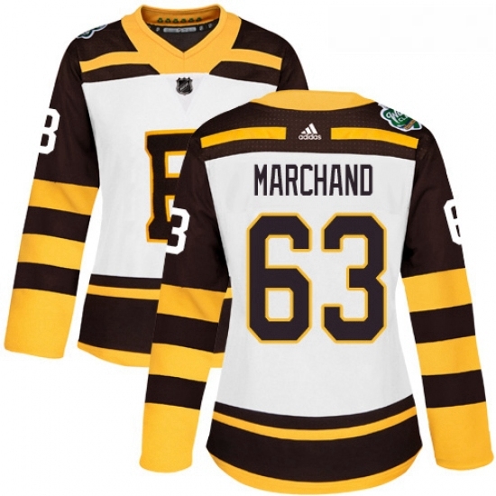 Womens Adidas Boston Bruins 63 Brad Marchand Authentic White 2019 Winter Classic NHL Jersey Womens Adidas Boston Bruins 63 Brad Marchand Authentic White 2019 Winter Classic NHL Jersey