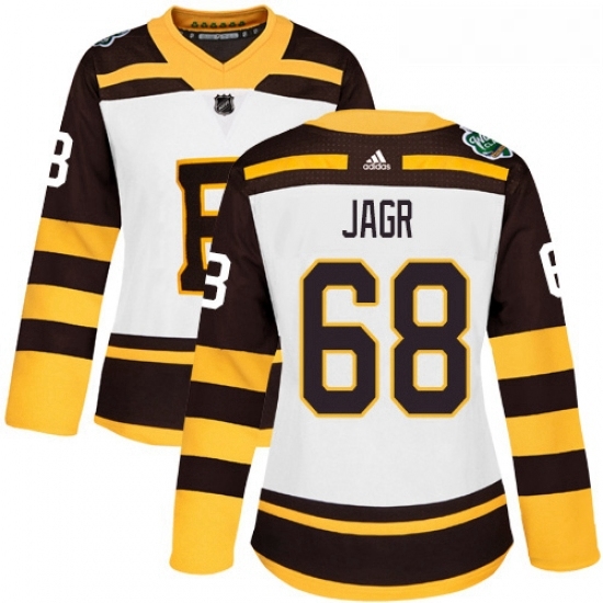 Womens Adidas Boston Bruins 68 Jaromir Jagr Authentic White 2019 Winter Classic NHL Jersey Womens Adidas Boston Bruins 68 Jaromir Jagr Authentic White 2019 Winter Classic NHL Jersey