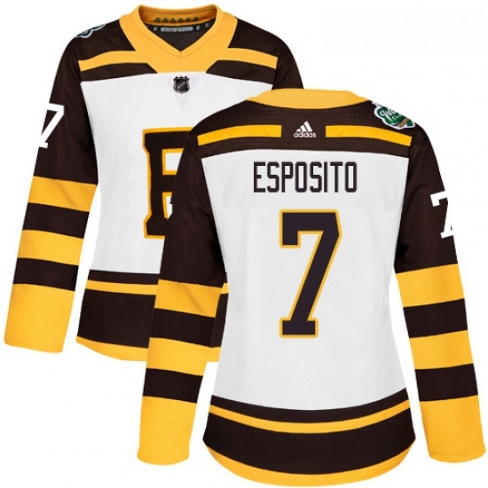 Womens Adidas Boston Bruins 7 Phil Esposito Authentic White 2019 Winter Classic NHL Jersey Womens Adidas Boston Bruins 7 Phil Esposito Authentic White 2019 Winter Classic NHL Jersey