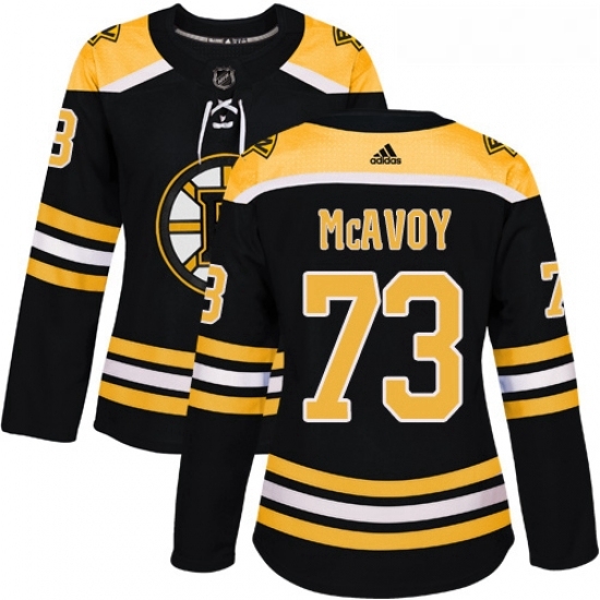 Womens Adidas Boston Bruins 73 Charlie McAvoy Authentic Black Home NHL Jersey Womens Adidas Boston Bruins 73 Charlie McAvoy Authentic Black Home NHL Jersey