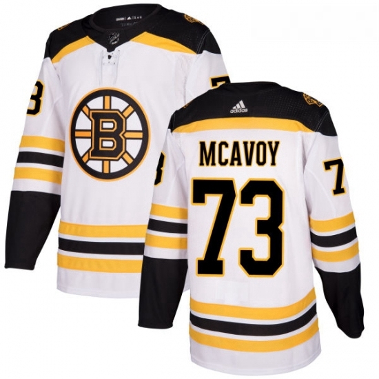 Womens Adidas Boston Bruins 73 Charlie McAvoy Authentic White Away NHL Jersey Womens Adidas Boston Bruins 73 Charlie McAvoy Authentic White Away NHL Jersey