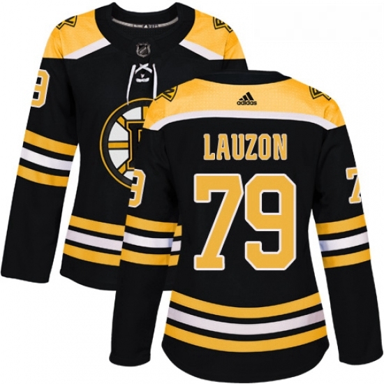 Womens Adidas Boston Bruins 79 Jeremy Lauzon Authentic Black Home NHL Jersey Womens Adidas Boston Bruins 79 Jeremy Lauzon Authentic Black Home NHL Jersey