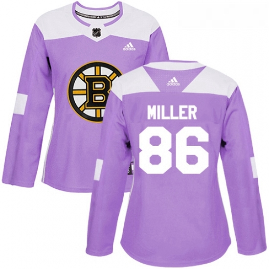 Womens Adidas Boston Bruins 86 Kevan Miller Authentic Purple Fights Cancer Practice NHL Jersey Womens Adidas Boston Bruins 86 Kevan Miller Authentic Purple Fights Cancer Practice NHL Jersey