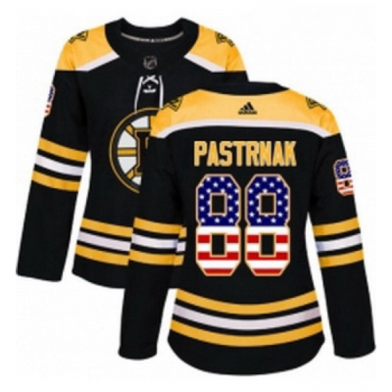 Womens Adidas Boston Bruins 88 David Pastrnak Authentic Black USA Flag Fashion NHL Jersey Womens Adidas Boston Bruins 88 David Pastrnak Authentic Black USA Flag Fashion NHL Jersey