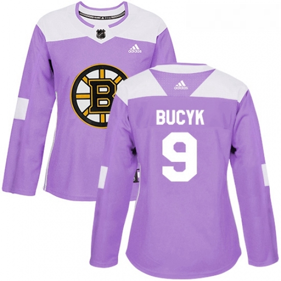 Womens Adidas Boston Bruins 9 Johnny Bucyk Authentic Purple Fights Cancer Practice NHL Jersey Womens Adidas Boston Bruins 9 Johnny Bucyk Authentic Purple Fights Cancer Practice NHL Jersey