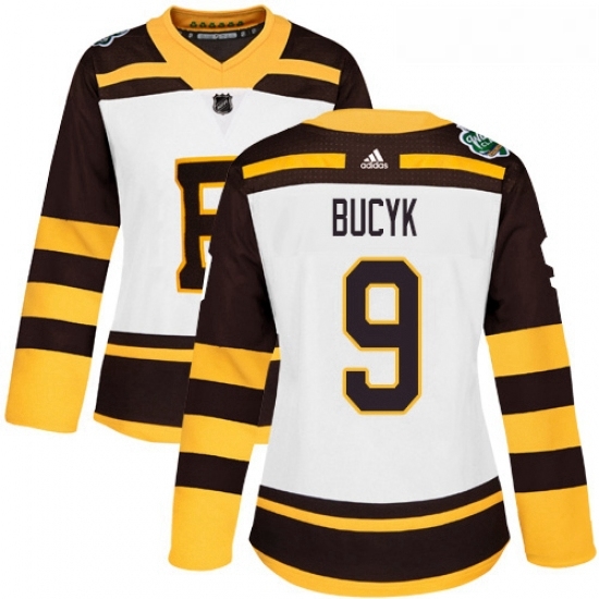 Womens Adidas Boston Bruins 9 Johnny Bucyk Authentic White 2019 Winter Classic NHL Jersey Womens Adidas Boston Bruins 9 Johnny Bucyk Authentic White 2019 Winter Classic NHL Jersey