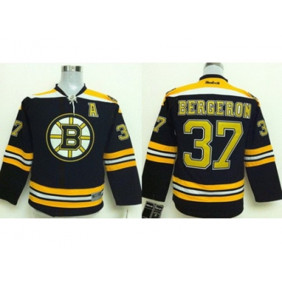 Kids Boston Bruins 37 Patrice Bergeron Black NHL Hockey Jerseys Kids Boston Bruins 37 Patrice Bergeron Black NHL Hockey Jerseys