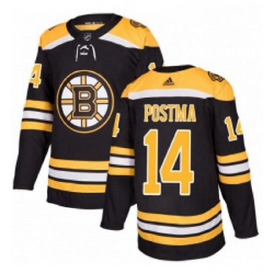 Youth Adidas Boston Bruins 14 Paul Postma Authentic Black Home NHL Jersey Youth Adidas Boston Bruins 14 Paul Postma Authentic Black Home NHL Jersey