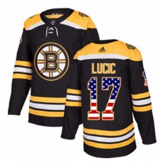 Youth Adidas Boston Bruins 17 Milan Lucic Authentic Black USA Flag Fashion NHL Jersey Youth Adidas Boston Bruins 17 Milan Lucic Authentic Black USA Flag Fashion NHL Jersey