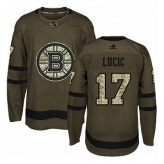 Youth Adidas Boston Bruins 17 Milan Lucic Authentic Green Salute to Service NHL Jersey Youth Adidas Boston Bruins 17 Milan Lucic Authentic Green Salute to Service NHL Jersey