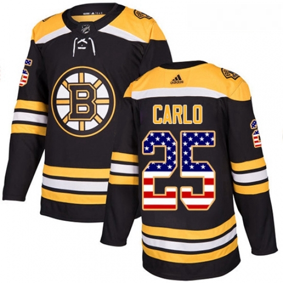 Youth Adidas Boston Bruins 25 Brandon Carlo Authentic Black USA Flag Fashion NHL Jersey Youth Adidas Boston Bruins 25 Brandon Carlo Authentic Black USA Flag Fashion NHL Jersey