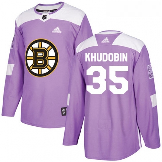 Youth Adidas Boston Bruins 35 Anton Khudobin Authentic Purple Fights Cancer Practice NHL Jersey Youth Adidas Boston Bruins 35 Anton Khudobin Authentic Purple Fights Cancer Practice NHL Jersey