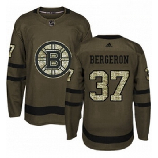 Youth Adidas Boston Bruins 37 Patrice Bergeron Authentic Green Salute to Service NHL Jersey Youth Adidas Boston Bruins 37 Patrice Bergeron Authentic Green Salute to Service NHL Jersey