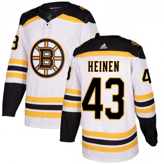 Youth Adidas Boston Bruins 43 Danton Heinen Authentic White Away NHL Jersey Youth Adidas Boston Bruins 43 Danton Heinen Authentic White Away NHL Jersey