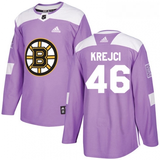 Youth Adidas Boston Bruins 46 David Krejci Authentic Purple Fights Cancer Practice NHL Jersey Youth Adidas Boston Bruins 46 David Krejci Authentic Purple Fights Cancer Practice NHL Jersey
