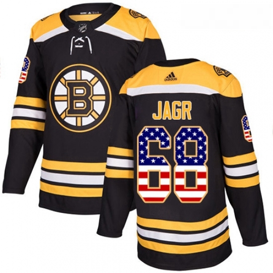 Youth Adidas Boston Bruins 68 Jaromir Jagr Authentic Black USA Flag Fashion NHL Jersey Youth Adidas Boston Bruins 68 Jaromir Jagr Authentic Black USA Flag Fashion NHL Jersey