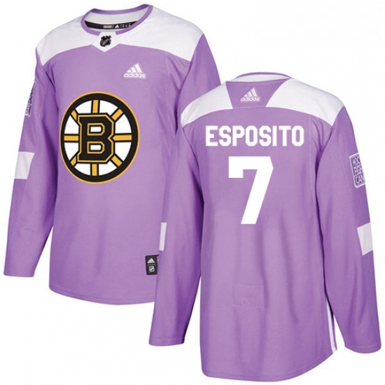 Youth Adidas Boston Bruins 7 Phil Esposito Authentic Purple Fights Cancer Practice NHL Jersey Youth Adidas Boston Bruins 7 Phil Esposito Authentic Purple Fights Cancer Practice NHL Jersey