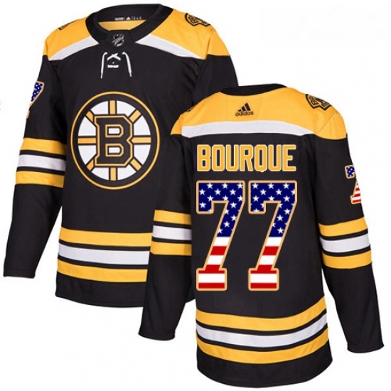 Youth Adidas Boston Bruins 77 Ray Bourque Authentic Black USA Flag Fashion NHL Jersey Youth Adidas Boston Bruins 77 Ray Bourque Authentic Black USA Flag Fashion NHL Jersey