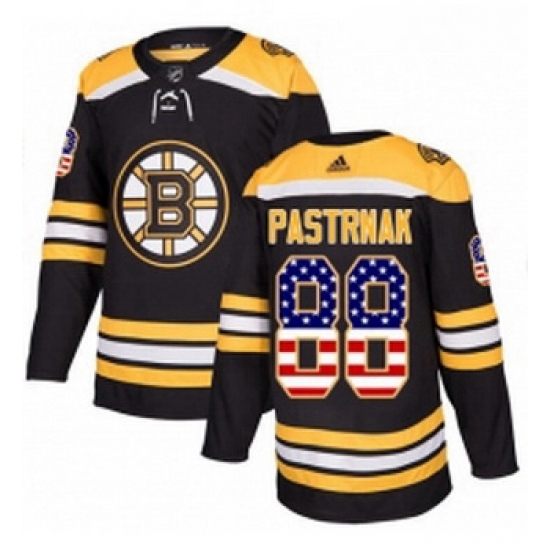 Youth Adidas Boston Bruins 88 David Pastrnak Authentic Black USA Flag Fashion NHL Jersey Youth Adidas Boston Bruins 88 David Pastrnak Authentic Black USA Flag Fashion NHL Jersey