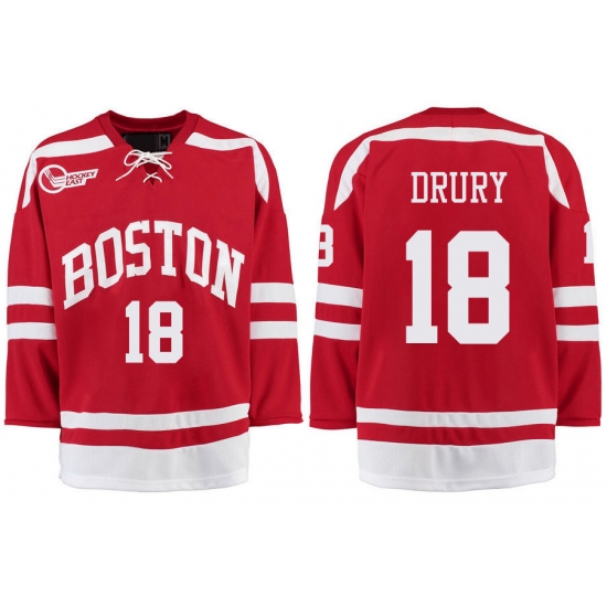 Boston University Terriers BU 18 Chris Drury Red Stitched Hockey Jersey Boston University Terriers BU 18 Chris Drury Red Stitched Hockey Jersey