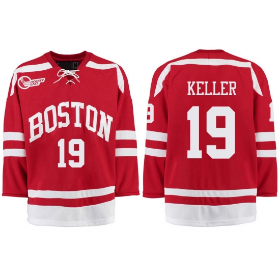 Boston University Terriers BU 19 Clayton Keller Red Stitched Hockey Jersey Boston University Terriers BU 19 Clayton Keller Red Stitched Hockey Jersey