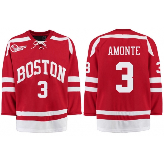 Boston University Terriers BU 3 Tony Amonte Red Stitched Hockey Jersey Boston University Terriers BU 3 Tony Amonte Red Stitched Hockey Jersey