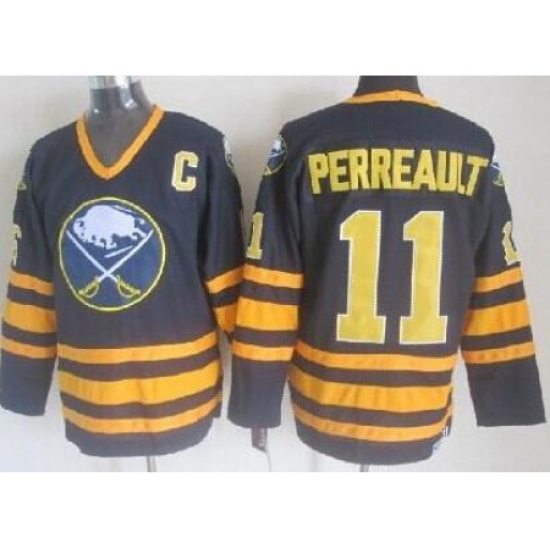 Buffalo Sabres 11 Gilbert Perreault Dark Blue Throwback CCM NHL Jerseys Buffalo Sabres 11 Gilbert Perreault Dark Blue Throwback CCM NHL Jerseys