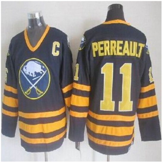 Buffalo Sabres #11 Gilbert Perreault Navy Blue CCM Throwback Stitched NHL Jersey Buffalo Sabres #11 Gilbert Perreault Navy Blue CCM Throwback Stitched NHL Jersey