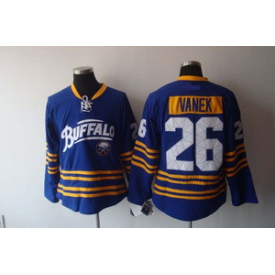 Buffalo Sabres 26 Thomas Vanek 3rd Blue hockey jersey Buffalo Sabres 26 Thomas Vanek 3rd Blue hockey jersey