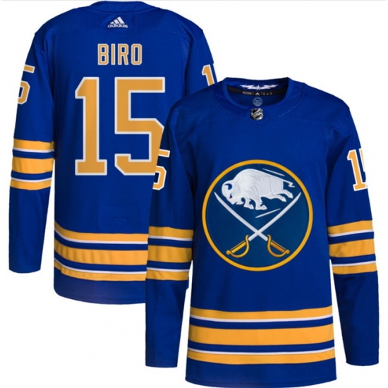 Men Buffalo Sabres 15 Brandon Biro Blue Stitched Jersey Men Buffalo Sabres 15 Brandon Biro Blue Stitched Jersey