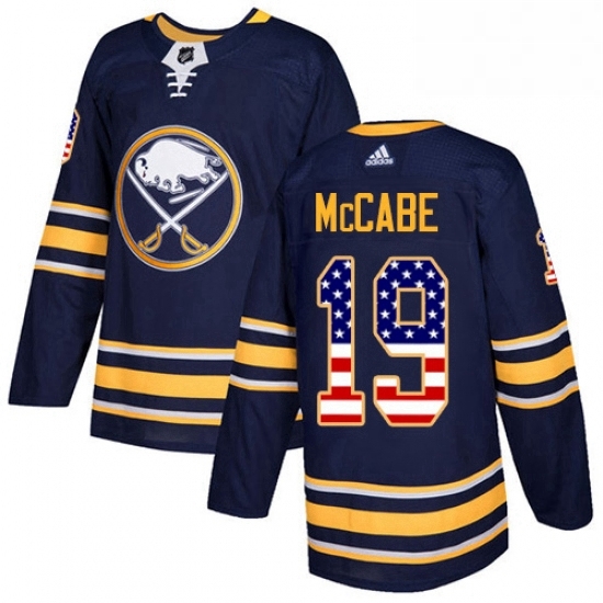 Mens Adidas Buffalo Sabres 19 Jake McCabe Authentic Navy Blue USA Flag Fashion NHL Jersey Mens Adidas Buffalo Sabres 19 Jake McCabe Authentic Navy Blue USA Flag Fashion NHL Jersey