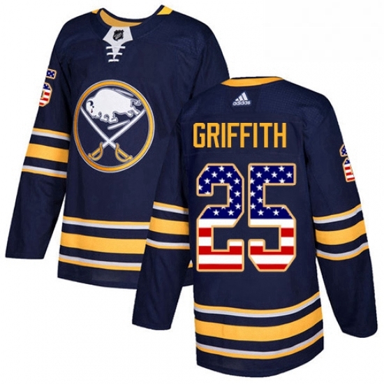 Mens Adidas Buffalo Sabres 25 Seth Griffith Authentic Navy Blue USA Flag Fashion NHL Jersey Mens Adidas Buffalo Sabres 25 Seth Griffith Authentic Navy Blue USA Flag Fashion NHL Jersey