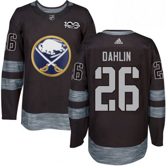 Mens Adidas Buffalo Sabres 26 Rasmus Dahlin Authentic Black 1917 2017 100th Anniversary NHL Jersey Mens Adidas Buffalo Sabres 26 Rasmus Dahlin Authentic Black 1917 2017 100th Anniversary NHL Jersey