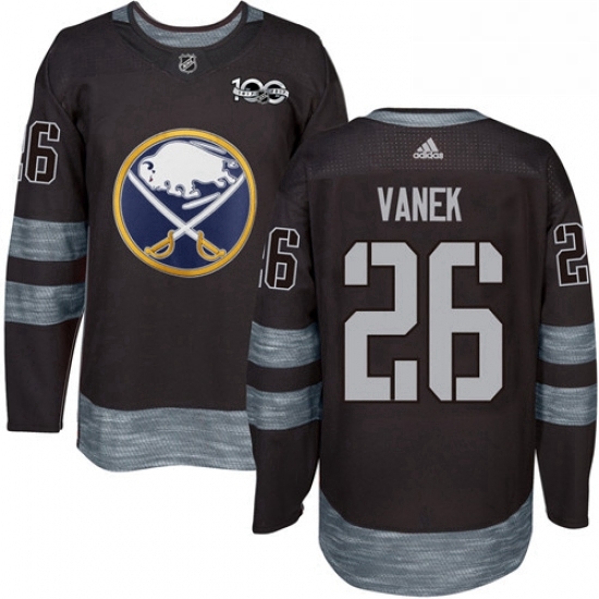 Mens Adidas Buffalo Sabres 26 Thomas Vanek Authentic Black 1917 2017 100th Anniversary NHL Jersey Mens Adidas Buffalo Sabres 26 Thomas Vanek Authentic Black 1917 2017 100th Anniversary NHL Jersey