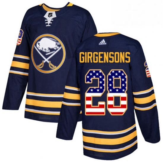 Mens Adidas Buffalo Sabres 28 Zemgus Girgensons Authentic Navy Blue USA Flag Fashion NHL Jersey Mens Adidas Buffalo Sabres 28 Zemgus Girgensons Authentic Navy Blue USA Flag Fashion NHL Jersey