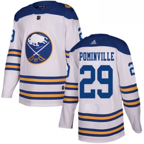 Mens Adidas Buffalo Sabres 29 Jason Pominville Authentic White 2018 Winter Classic NHL Jersey Mens Adidas Buffalo Sabres 29 Jason Pominville Authentic White 2018 Winter Classic NHL Jersey