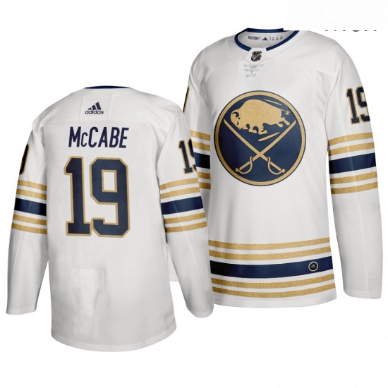 Sabres 19 Jake McCabe White 50th Anniversary Adidas Jersey Sabres 19 Jake McCabe White 50th Anniversary Adidas Jersey