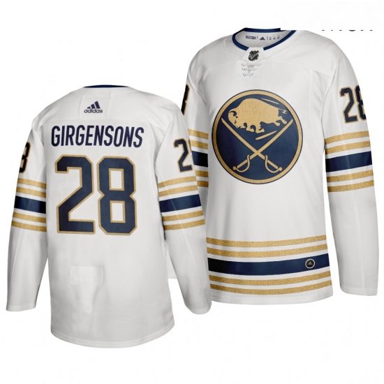 Sabres 28 Zemgus Girgensons White 50th Anniversary Adidas Jersey Sabres 28 Zemgus Girgensons White 50th Anniversary Adidas Jersey