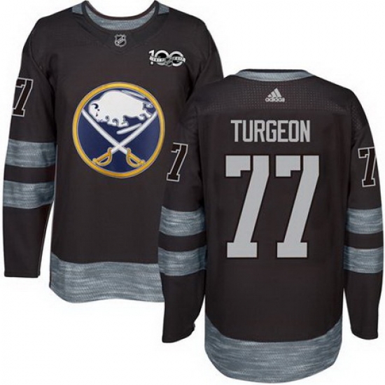 Sabres #77 Pierre Turgeon Black 1917 2017 100th Anniversary Stitched NHL Jersey Sabres #77 Pierre Turgeon Black 1917 2017 100th Anniversary Stitched NHL Jersey