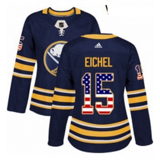 Womens Adidas Buffalo Sabres 15 Jack Eichel Authentic Navy Blue USA Flag Fashion NHL Jersey Womens Adidas Buffalo Sabres 15 Jack Eichel Authentic Navy Blue USA Flag Fashion NHL Jersey