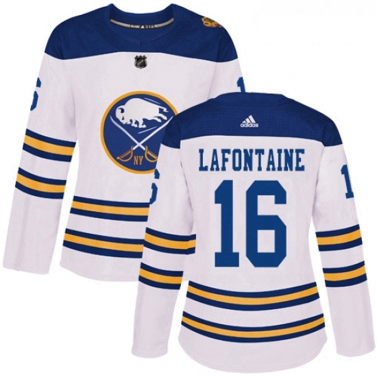 Womens Adidas Buffalo Sabres 16 Pat Lafontaine Authentic White 2018 Winter Classic NHL Jersey Womens Adidas Buffalo Sabres 16 Pat Lafontaine Authentic White 2018 Winter Classic NHL Jersey